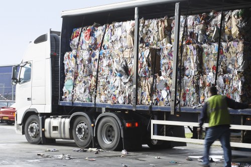 Professional furniture removal service in action